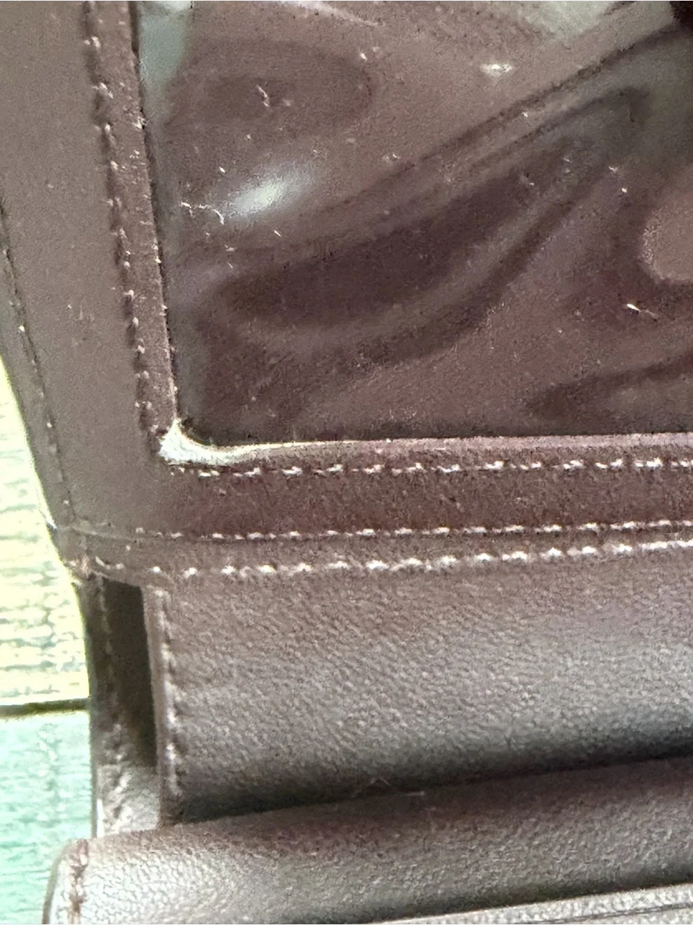 Halloween Special!! Coach Purple Pebbled Leather Corner Zip Wallet